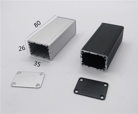 Small Custom Aluminum Enclosure For Modular Width35*Height26*Length80mm In Black and Silver