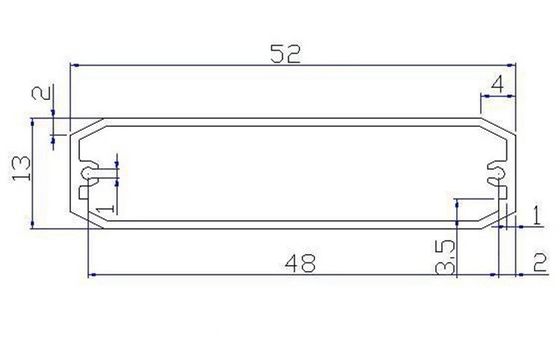 52*13*110mm Customizable Flat Aluminum Case In Silver Color For Electronics PCB Fitting