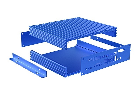 Custom Aluminum Extrusion Enclosures Housing With Heatsink Fins for Industrial Electronics