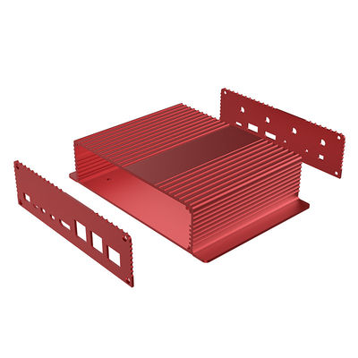 160*46*150mm Anodized Black Aluminum Cooling Case With Flange Wall Mount