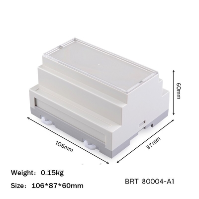 106*87*60mm Abs Ul 94 V0 Diy Plc Din Rail Enclosure Untuk Proyek Elektronik