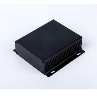 Casing Heat Sink Aluminium Hitam 82*28*100mm Untuk Kotak Proyek Elektronik Dengan Pemasangan di Dinding