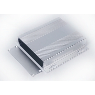 Casing Aluminium Anodized Hitam Terbelah Dengan Dudukan Dinding Berflensa 107*27*120mm