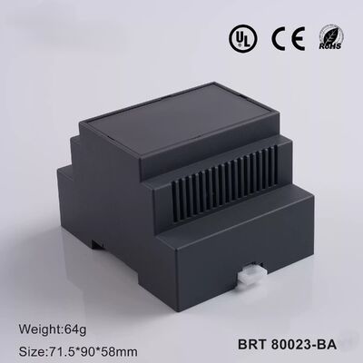 Kotak DIN Rail 4 Modul Housing DIN Rail Untuk Relay PCB & Modul Dalam ABS Tahan Api
