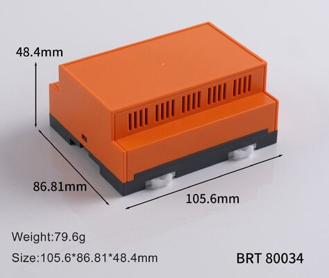 Kotak Rel DIN BRT80034 105.6x86.8x48.4mm Kotak Rel DIN Untuk Kontrol Industri & Catu Daya